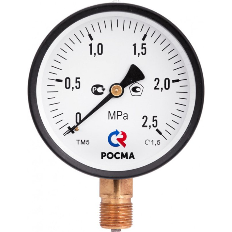 Манометр радиальный Росма ТМ-510P.00 (1/2", 100 мм, 0-6 бар, 1,5)