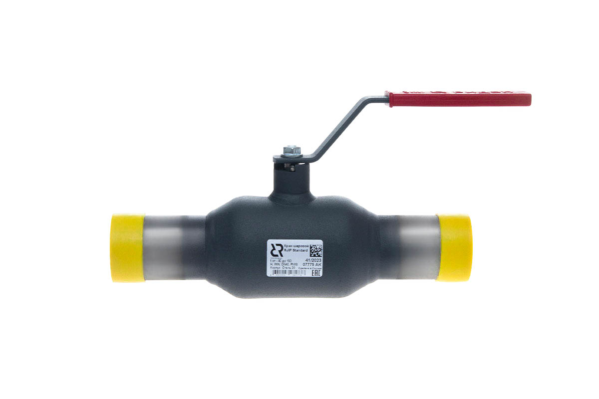 Ридан RJIP Standard (Стандарт) 065N9608R — Кран шаровой WW DN100 PN16 (приварной, с рукояткой, стандартный проход)