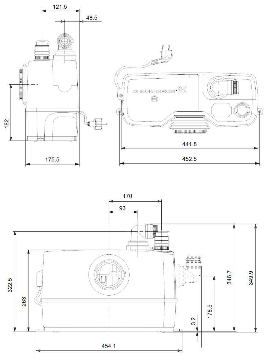 Канализационная установка Grundfos Sololift2 WC-1