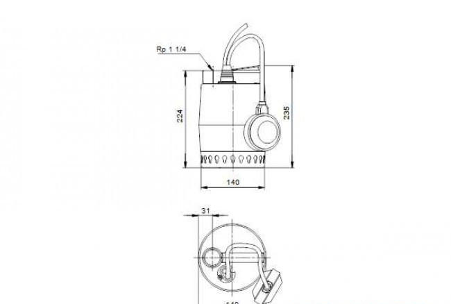 Дренажные насосы  Grundfos Unilift KP 350-A1