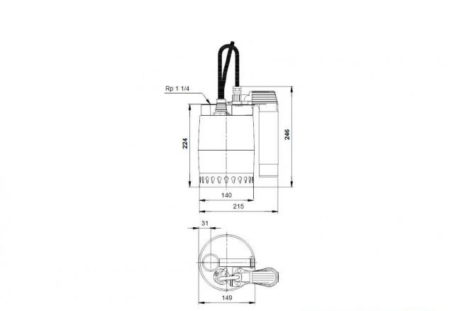 Насос дренажный UNILIFT KP350-AV-1 1x220-240V50Hz Sch10m