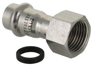 Соединитель с накидной гайкой Valtec 28х3/4" (пресс-фитинги из нерж. стали серии VTi.908.I)