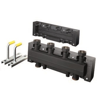 Комплект Oventrop HydroFixx DN 25 из гидрострелки и гребёнки на 2 отоп.контура с изоляцией [1351698]