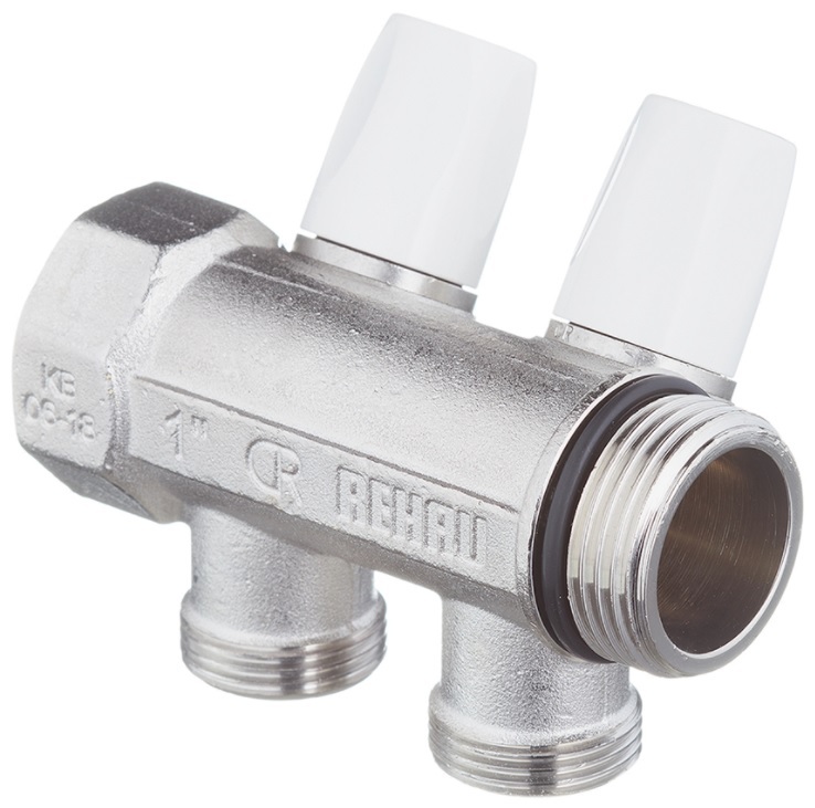 Распределительный коллектор Rehau 1"x3/4" - 2 отвода «евроконус» (арт. 11316441001)