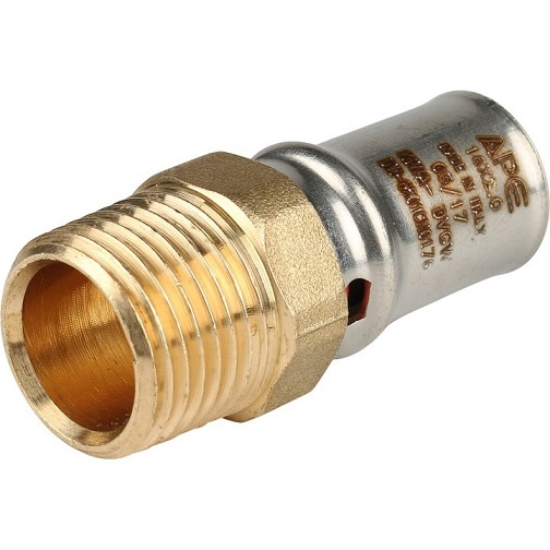 Переходник пресс Stout 16x1/2" НР с наружной резьбой (SFP-0001-001216)