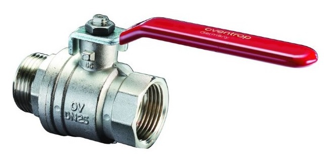 Кран шаровый Oventrop Optibal 1" НВ арт. 1076208 рукоятка рычажная из оцинкованной стали