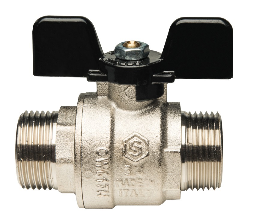 Кран шаровый Stout 3/4" НР/НР полнопроходной (бабочка) SVB-0006-000020