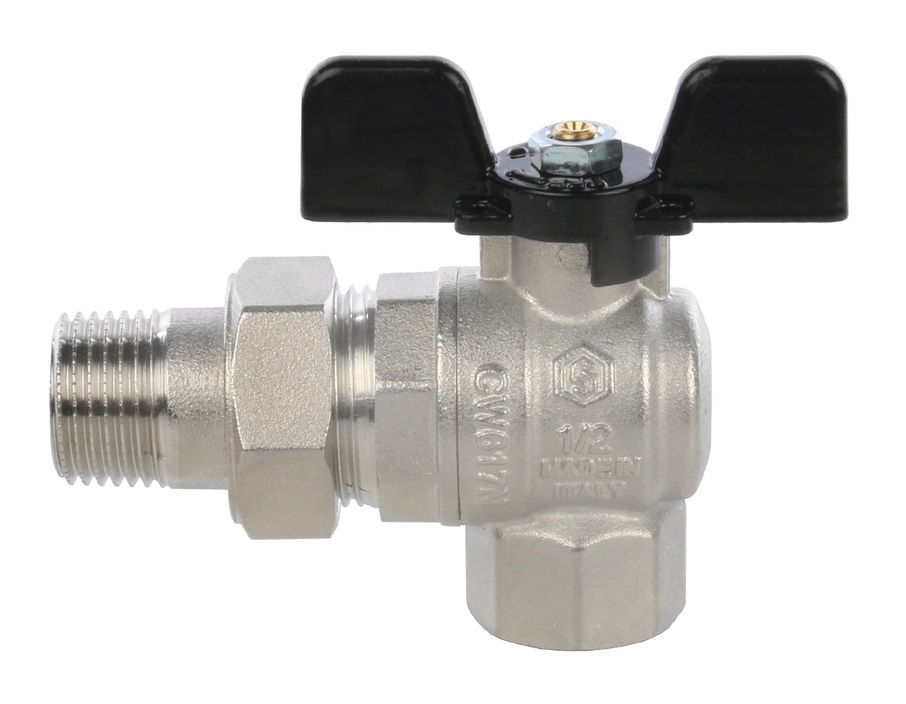 Кран шаровый Stout 1/2" ВР/НР полнопроходной угловой (бабочка) SVB-0008-000015