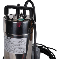 Насос дренажный STOUT SPD-0004 (1.6 кВт, Hmax 17 м, Qmax 150 л/мин, с режущим механизмом)