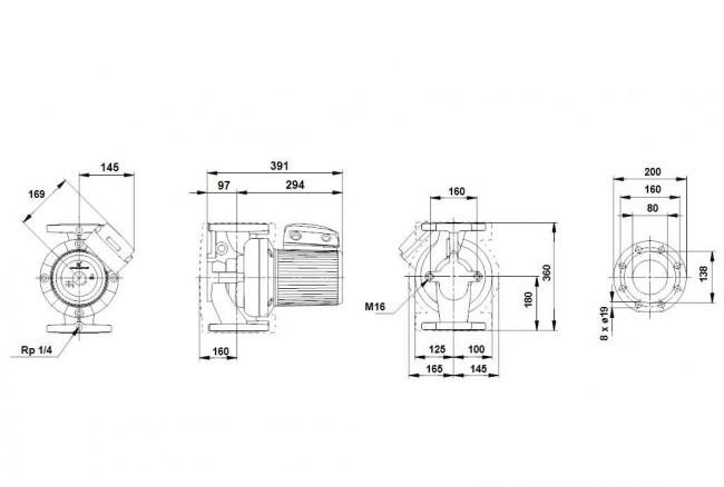 Насос циркуляционный UPS 80-120 F PN 10