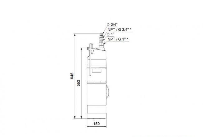 Колодезный насос Grundfos SBA 3-45 A